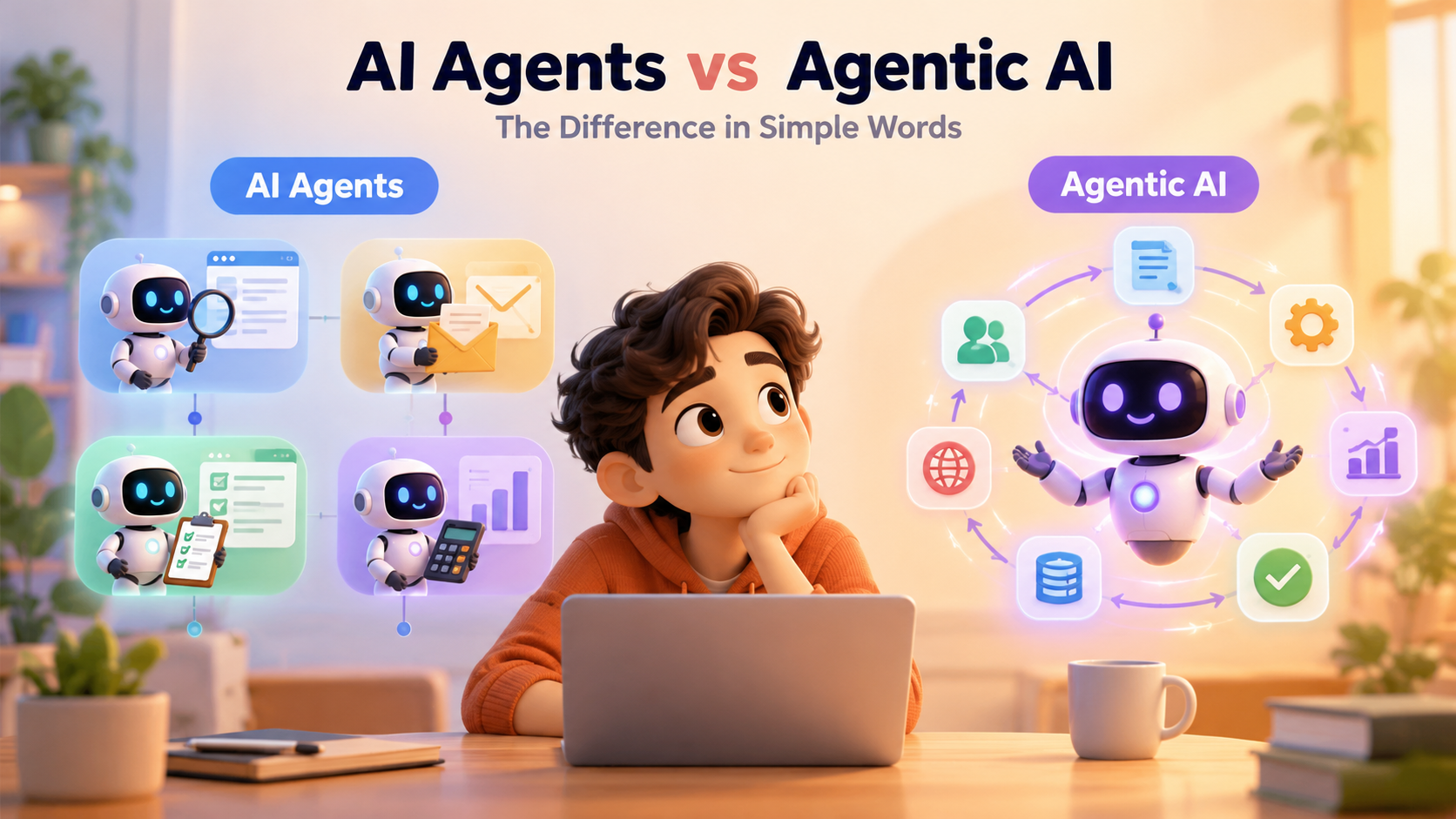 AI Agents vs Agentic AI: The Difference in Simple Words