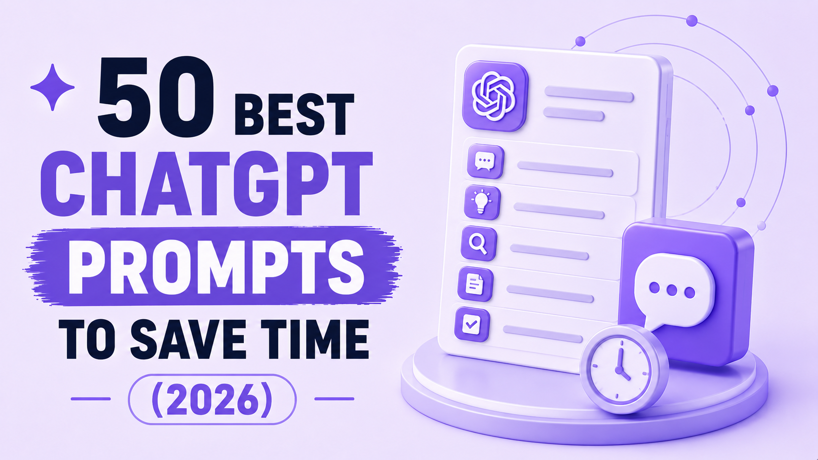 50 Best ChatGPT Prompts to Save Time (2026)